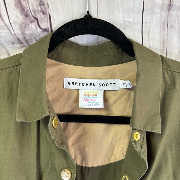 Gretchen Scott The Snappy Classic Olive Green Women's Dress Small - Picture 3 of 11
